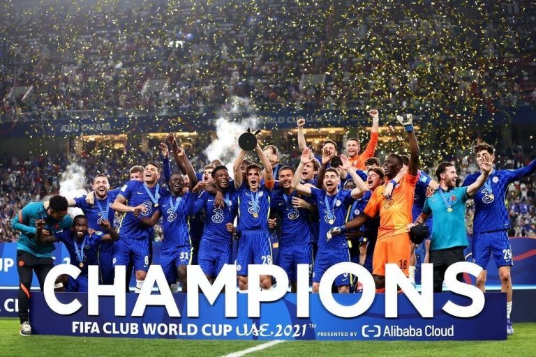 Chelsea ergue a taça do Mundial de Clubes 2022. Foto: Divulgação/Chelsea