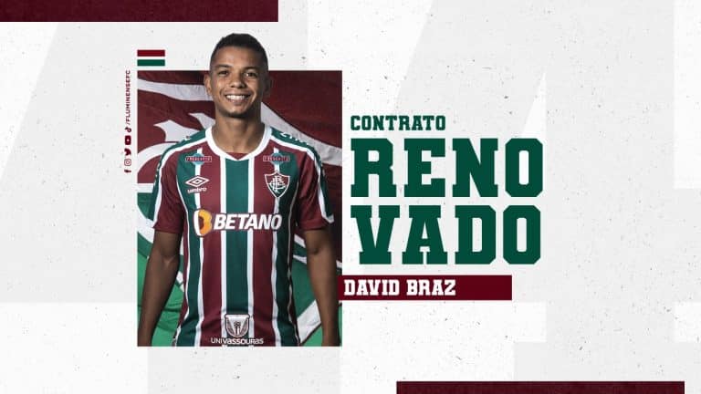 Fluminense anuncia a renovação de contrato de David Braz