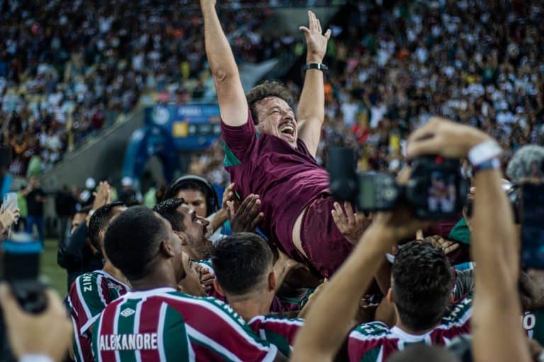 Fernando Diniz comemora título do Campeonato Carioca do Fluminense. Foto : Luisa Gonsalez / Reuteurs