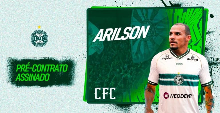 O melhor volante da última Serie B, Arilson acertou sua transferência para o Coritiba assim como Rodrigo Gelado. (Foto: Reprodução/Coritiba FC)
