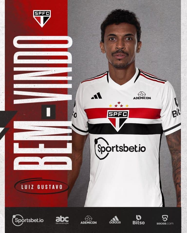 Luiz Gustavo chega no São Paulo para reforçar o clube em 2024.