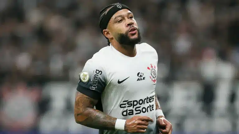 Memphis Depay, jogador do Corinthians. Foto: Ricardo Moreira/Getty Images